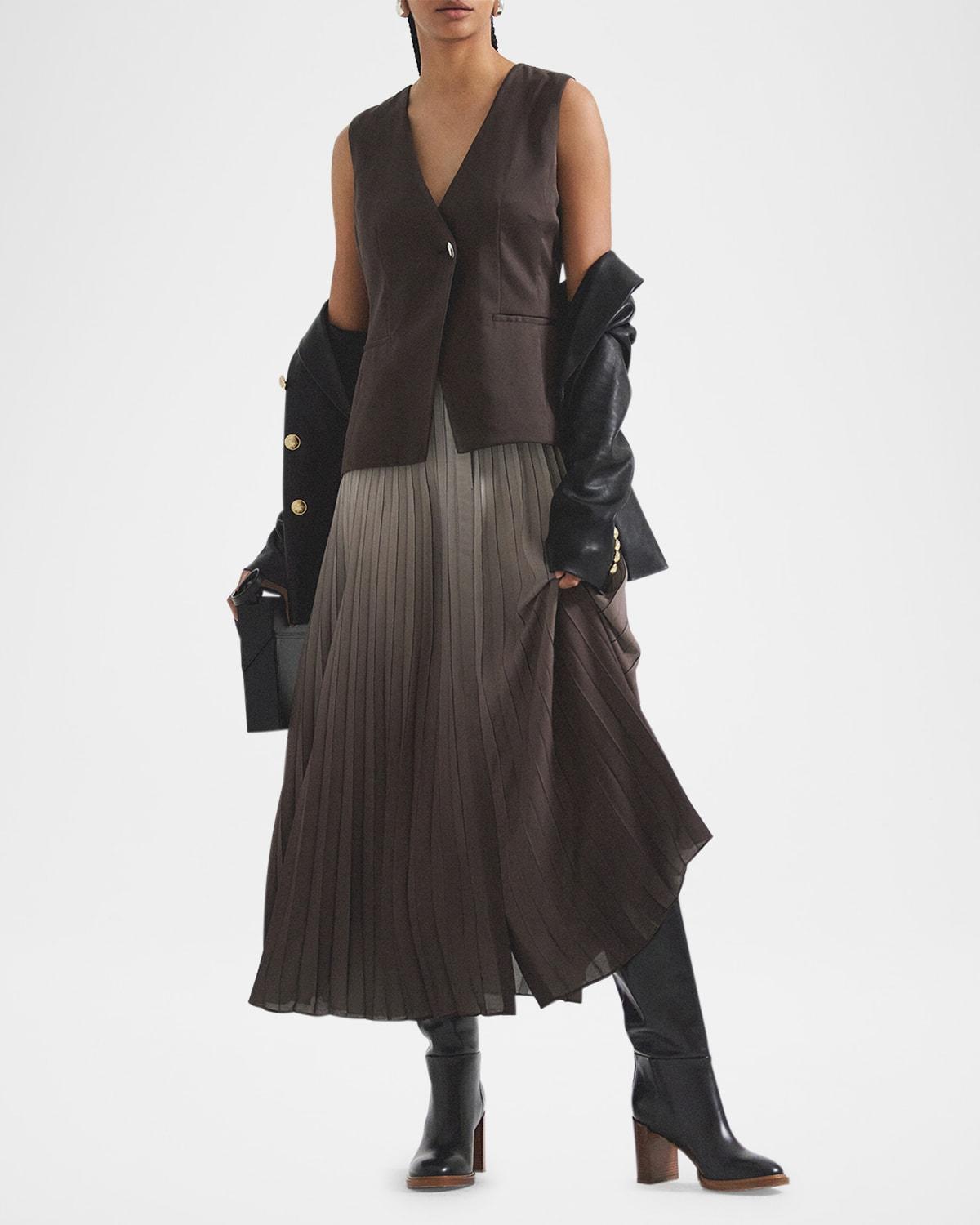lauren mixed-media maxi dress