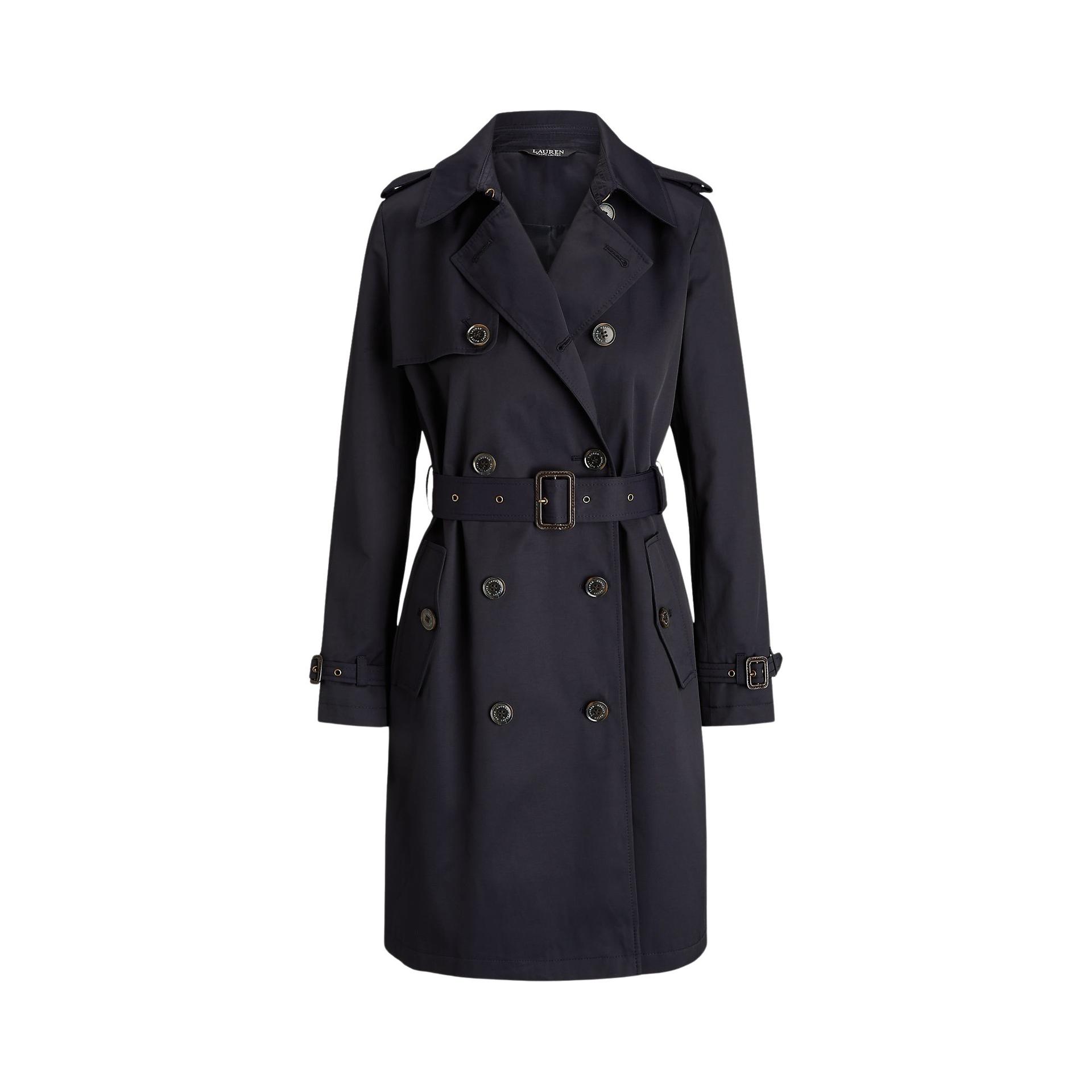 lauren ralph lauren db blt rn38 lined coat blue cotton polyester - women