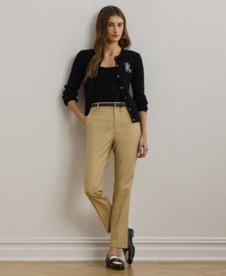 lauren ralph lauren double faced stretch cotton pant 0ps 18