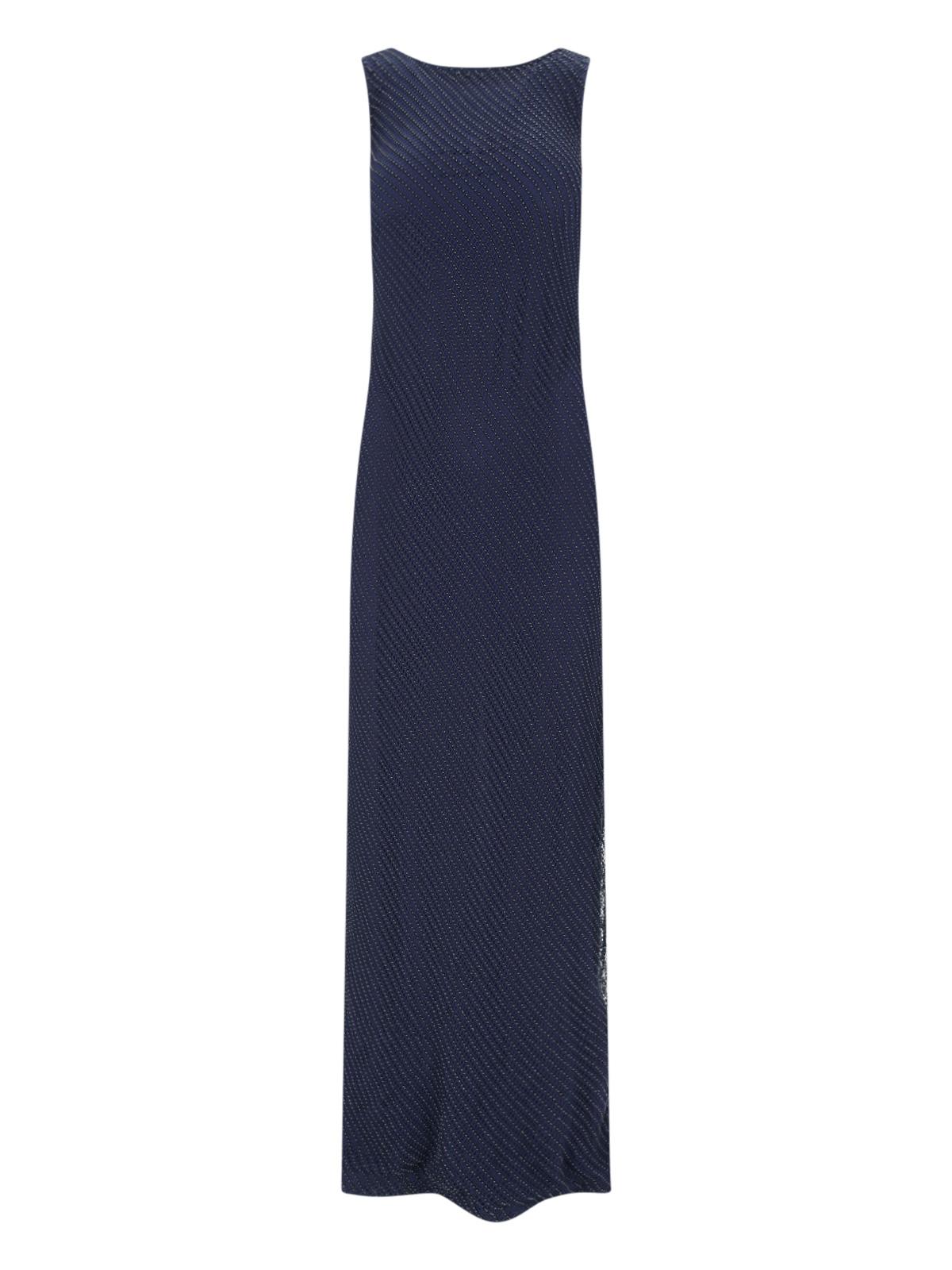 lauren ralph lauren lauren ralph dresses blue polyester - women