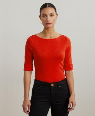 lauren ralph lauren stretch cotton boatneck t shirt pxs 3x