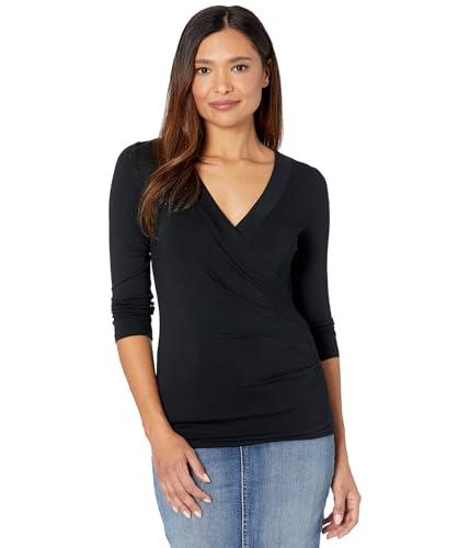 lauren ralph lauren surplice jersey top polo black lg