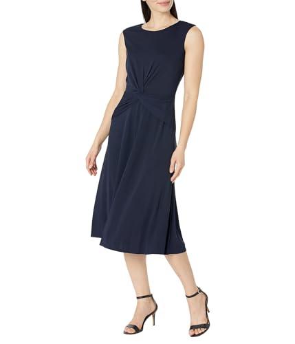 lauren ralph lauren twist front jersey dress lighthouse navy 12