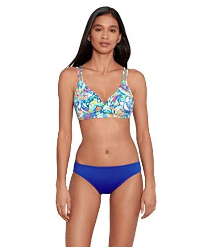 lauren ralph lauren watercolor paisley double strap twist underwire top multicolored 14