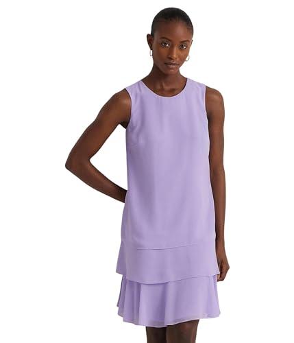 lauren ralph lauren womens georgette shift dress wild lavender 6