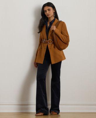 lauren ralph lauren womens high rise corduroy flare pants 0p 18