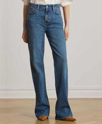 lauren ralph lauren womens high rise straight jeans