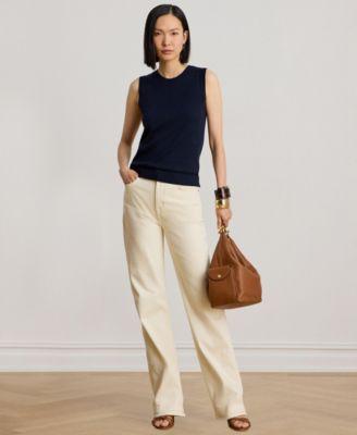lauren ralph lauren womens high rise straight leg denim jeans