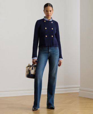 lauren ralph lauren womens high rise wide leg jeans