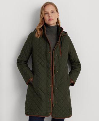 lauren ralph lauren womens hooded quilted coat p xs xxl