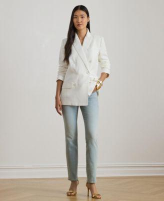 lauren ralph lauren womens mid rise straight ankle jeans