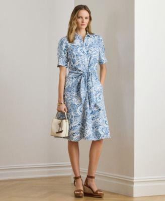 lauren ralph lauren womens point collar shirt dress