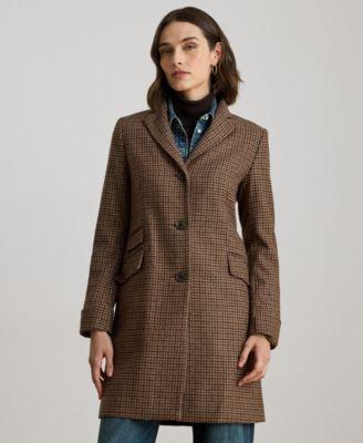 lauren ralph lauren womens single breasted walker coat 0p 18