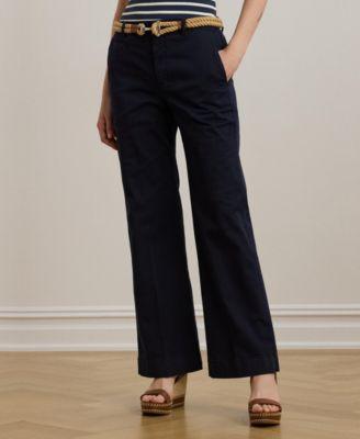 lauren ralph lauren womens stretch cotton chino flare pants