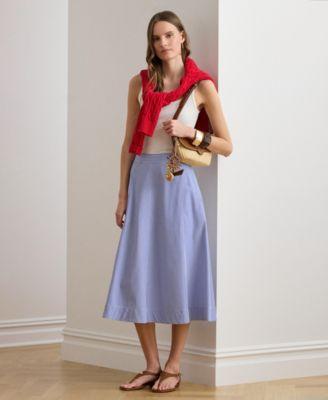 lauren ralph lauren womens striped paneled skirt