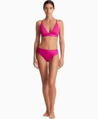 lauren ralph lauren womens triangle v neck bikini top classic band hipster bikini bottoms