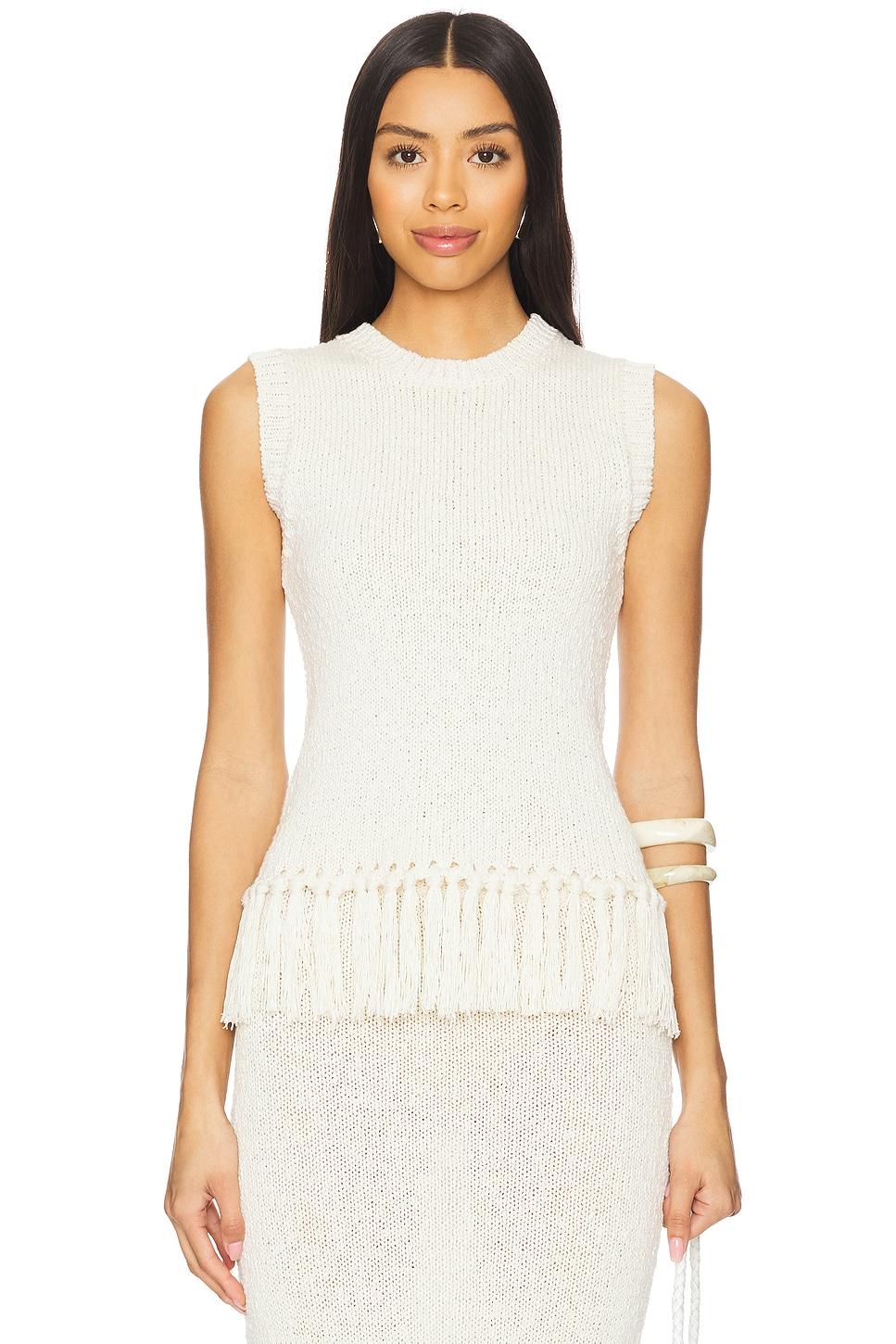 lauryn knit fringe top