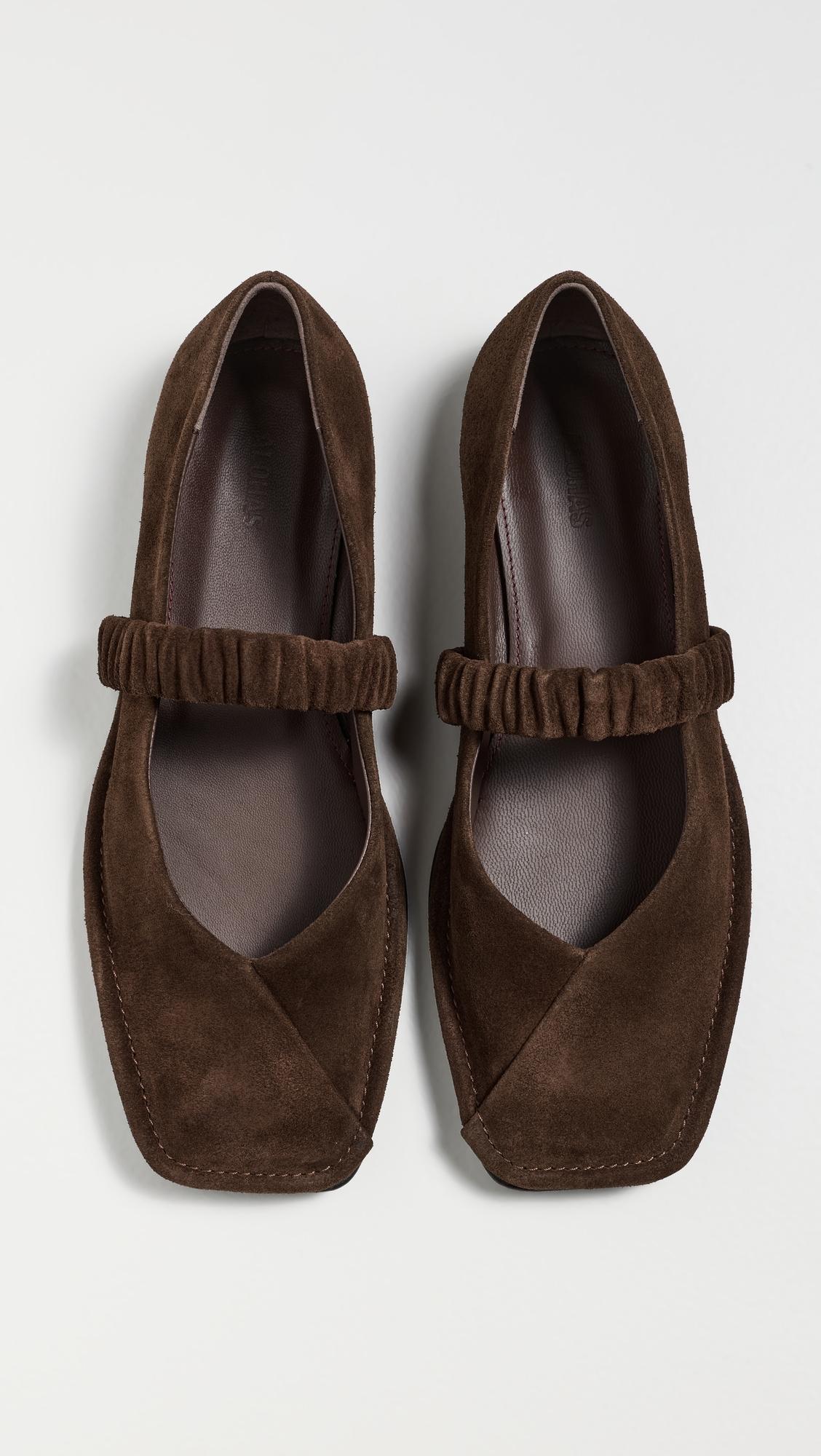 lautan suede leather ballet flats