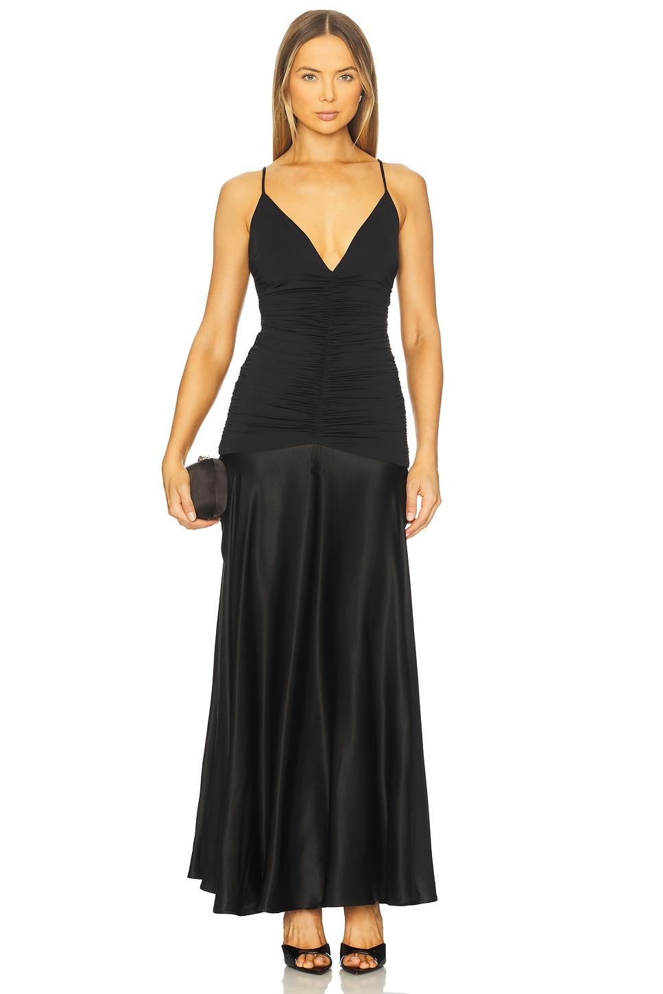 lavanda contrast maxi dress