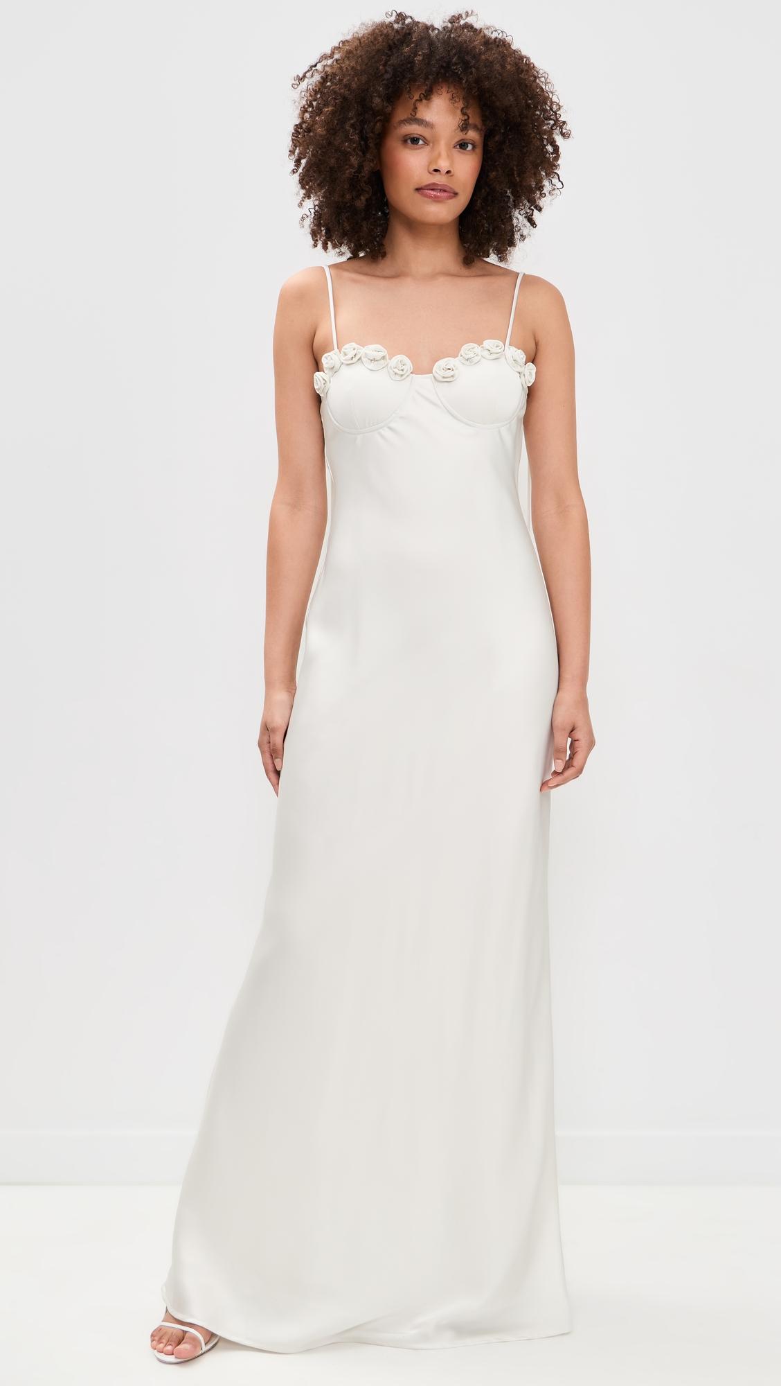 lavena floral detail maxi dress