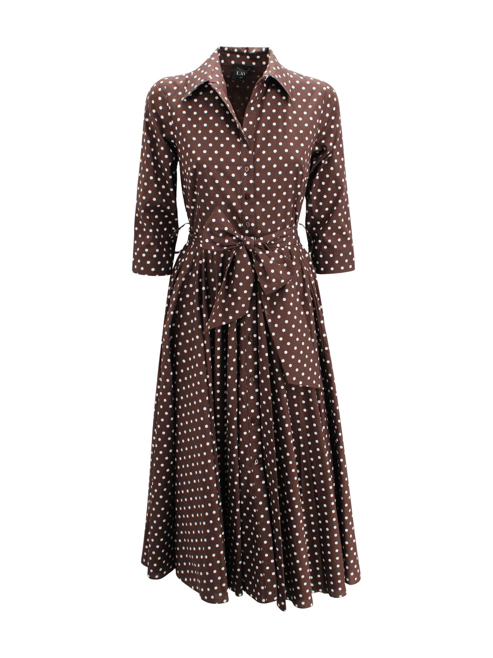 lavi dresses marrone cotton - women