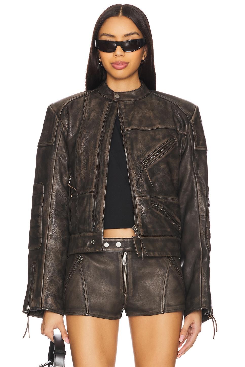 lavinia leather racer jacket