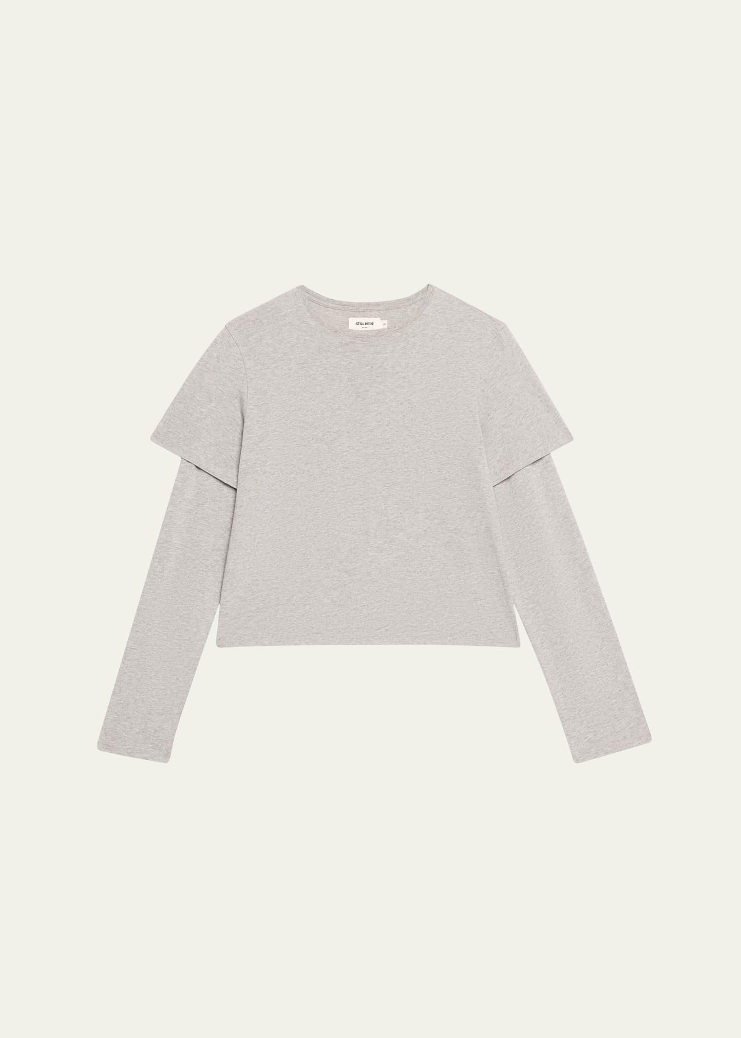 layered crewneck tee