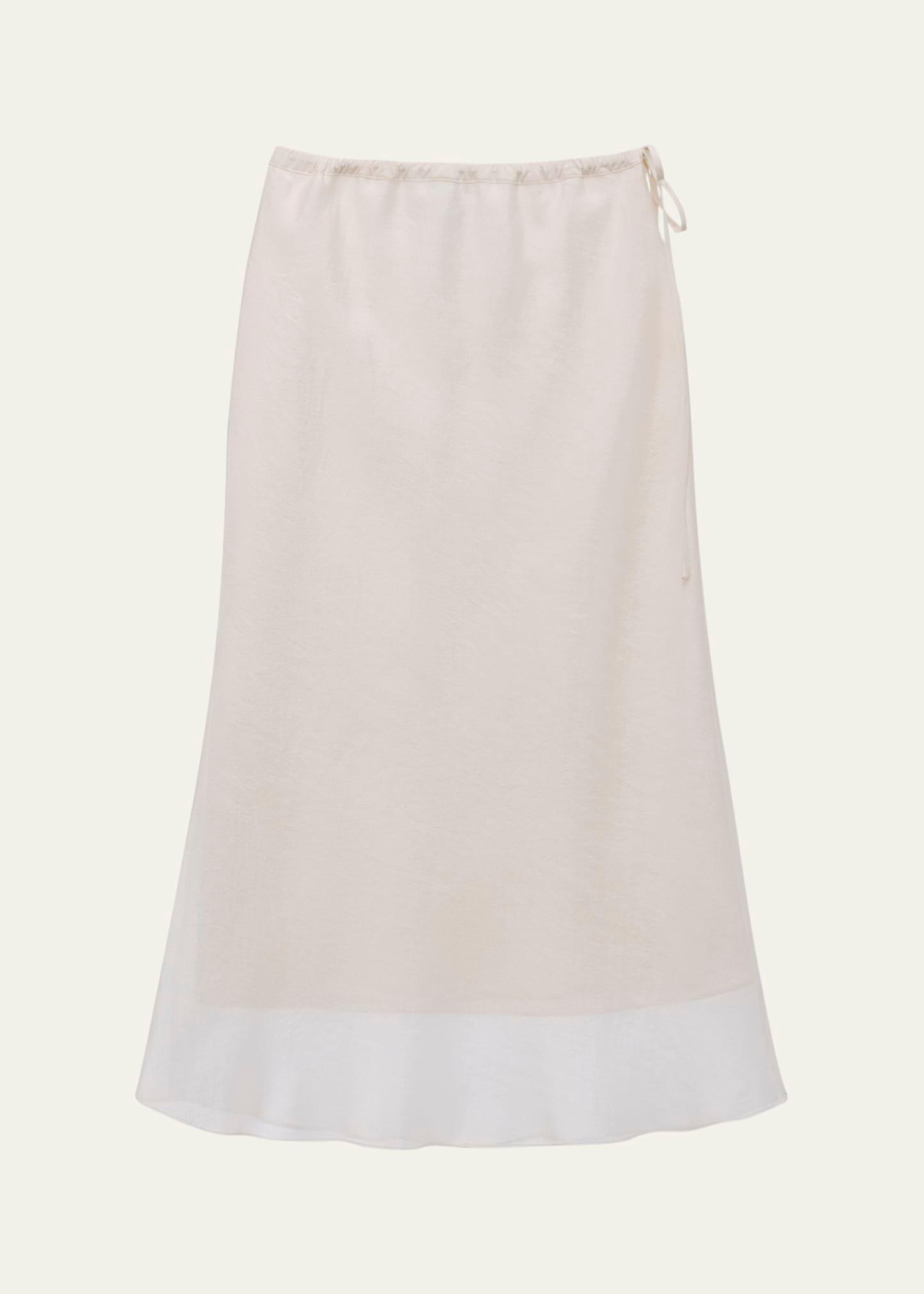 layered midi slip skirt