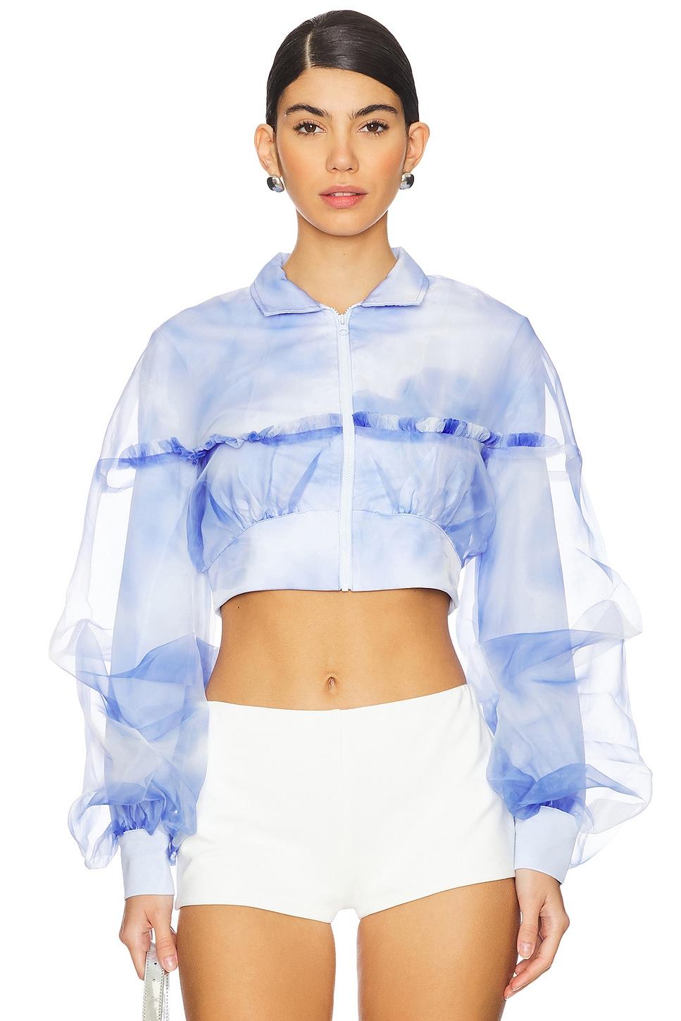 layered organza cropped jacket