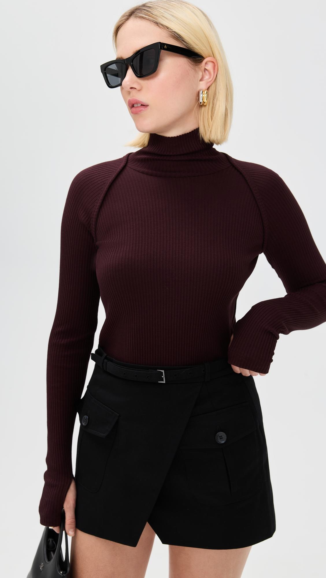 layered shrug turtleneck