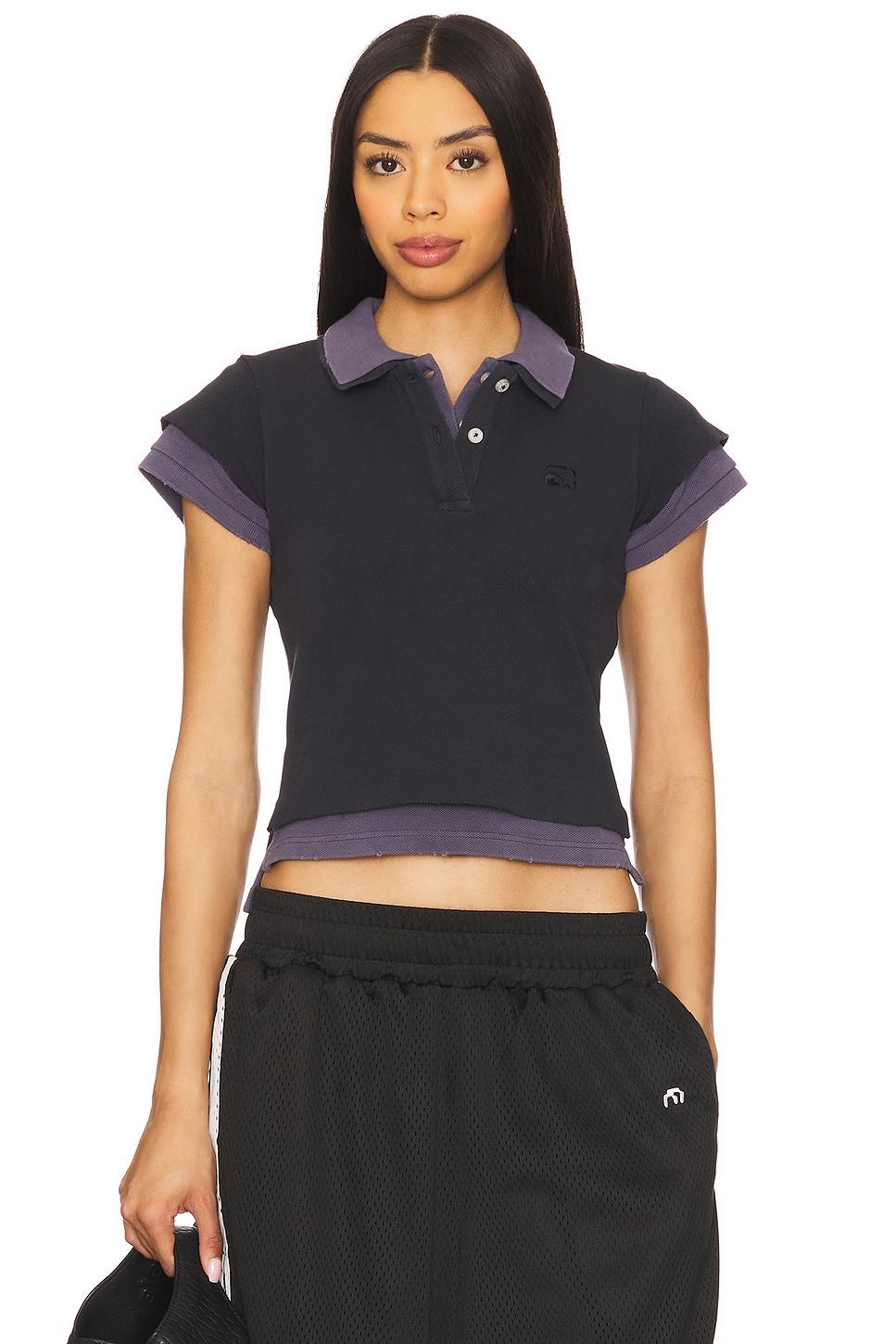 layered shrunken polo