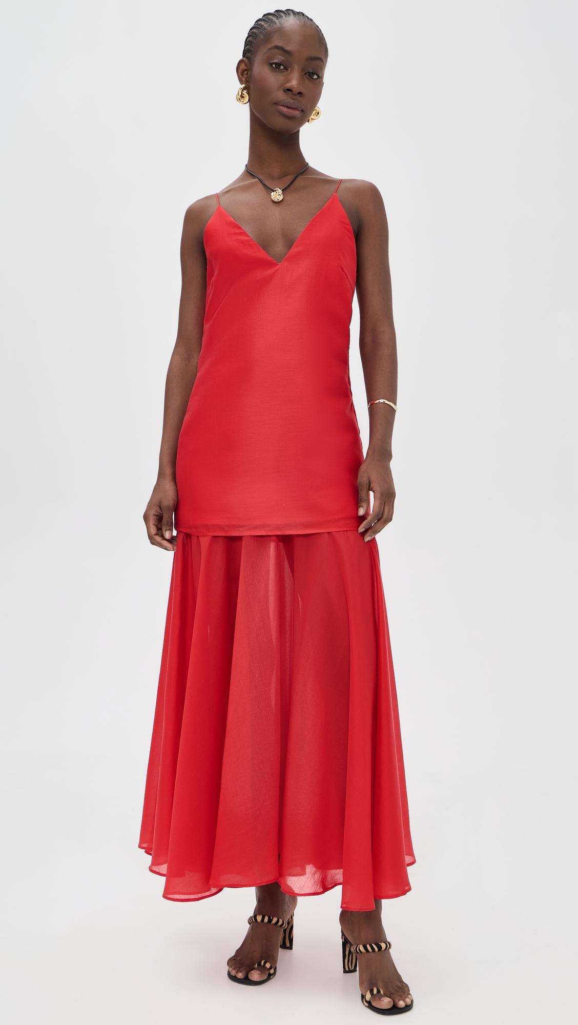 layered strappy maxi dress