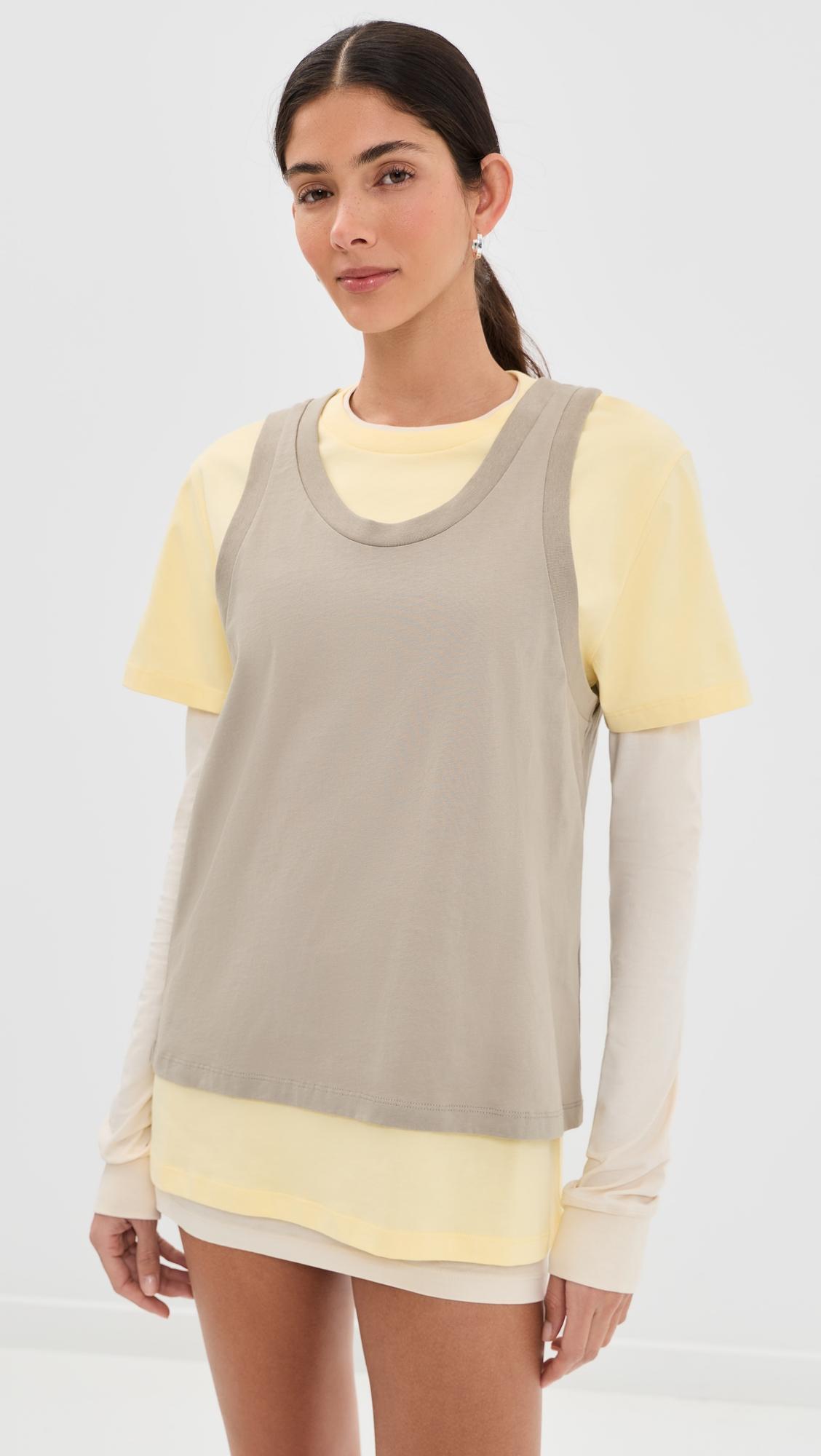 layered tee mini dress