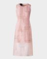 layered trapezoid techno organza sleeveless dress