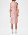 layered trapezoid techno organza sleeveless dress