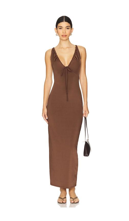 lblc the label elvira dress in chocolate. - size m (also in s)
