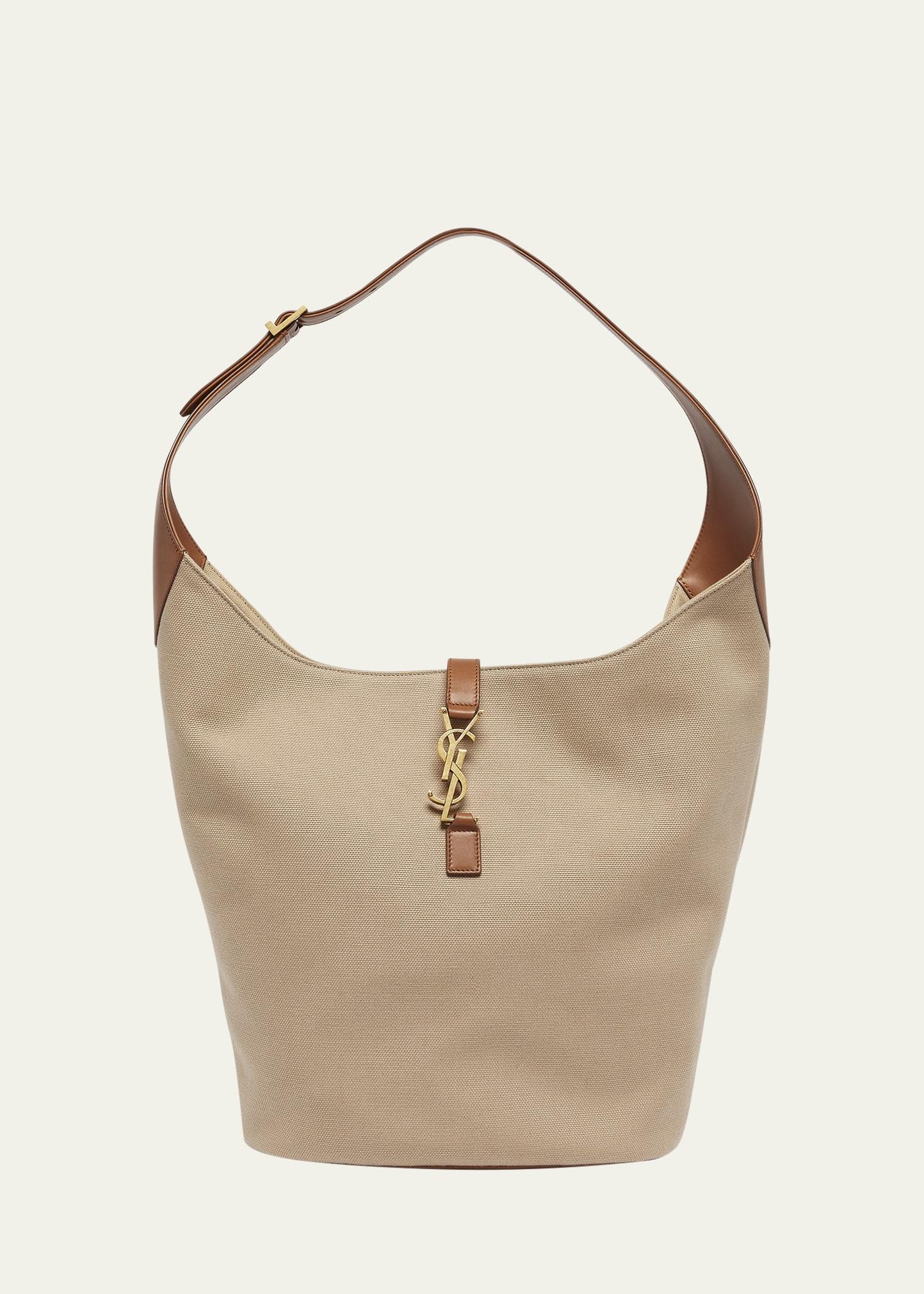 le 5 a 7 ysl hobo bag in canvas and leather