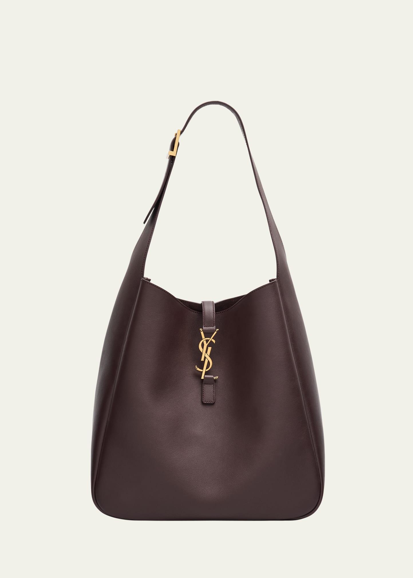 le 5 a 7 large shoulder hobo bag in smooth leather