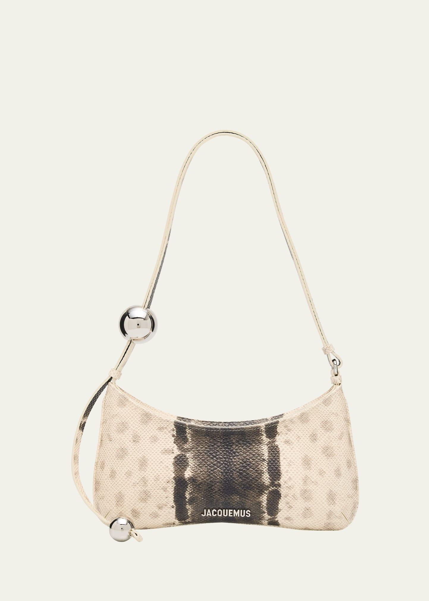 le bisou snake-embossed leather shoulder bag