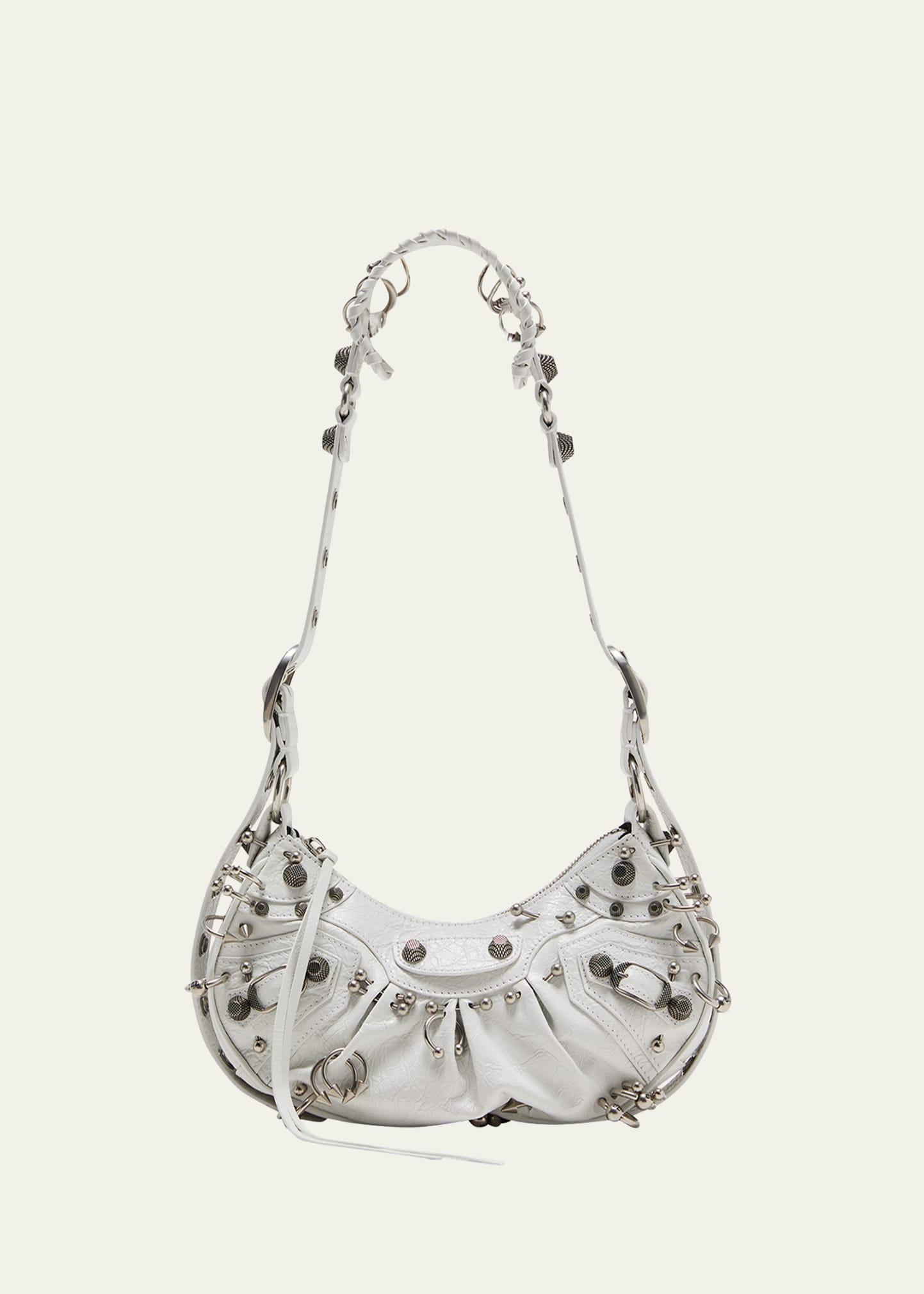 le cagole xs piercing leather shoulder bag