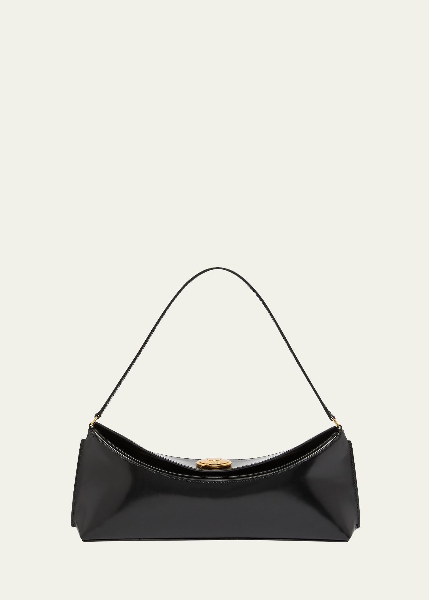 le calisso patent leather shoulder bag