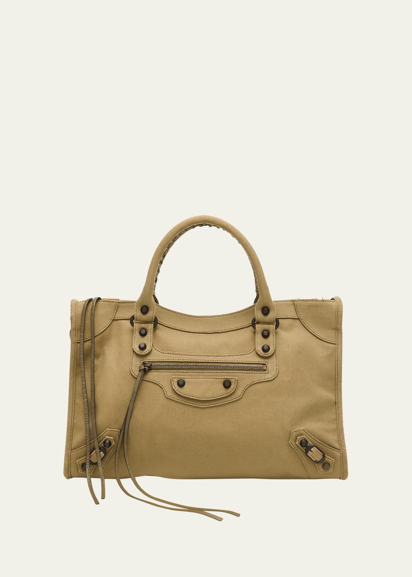 le city medium canvas top-handle bag