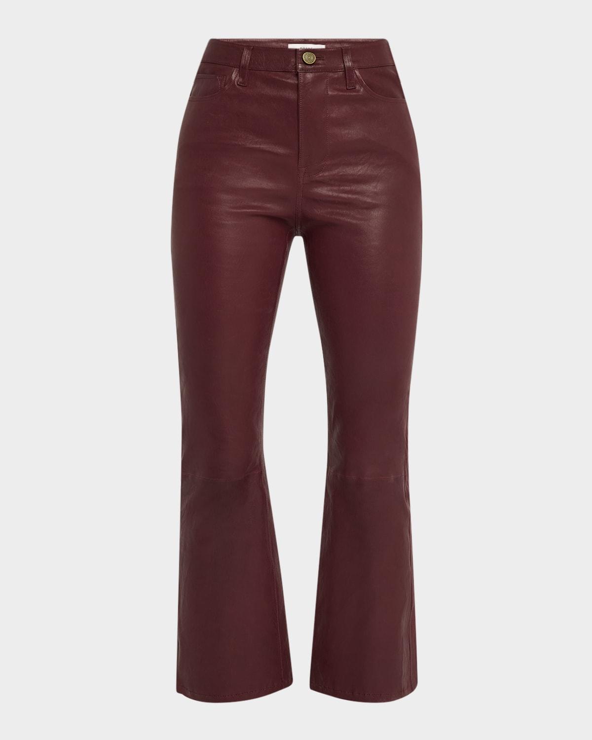 le crop mini boot leather pants