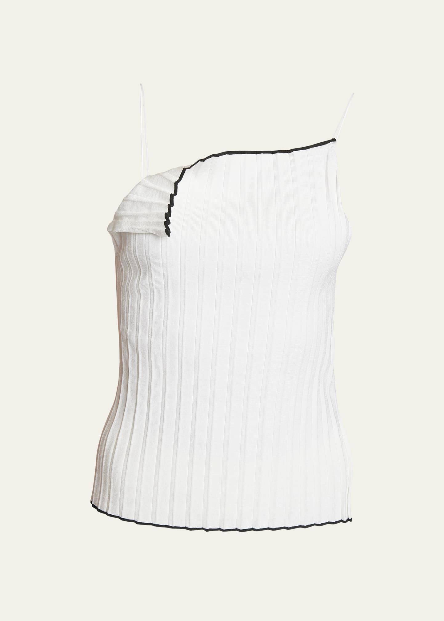 le haut maille plisse top