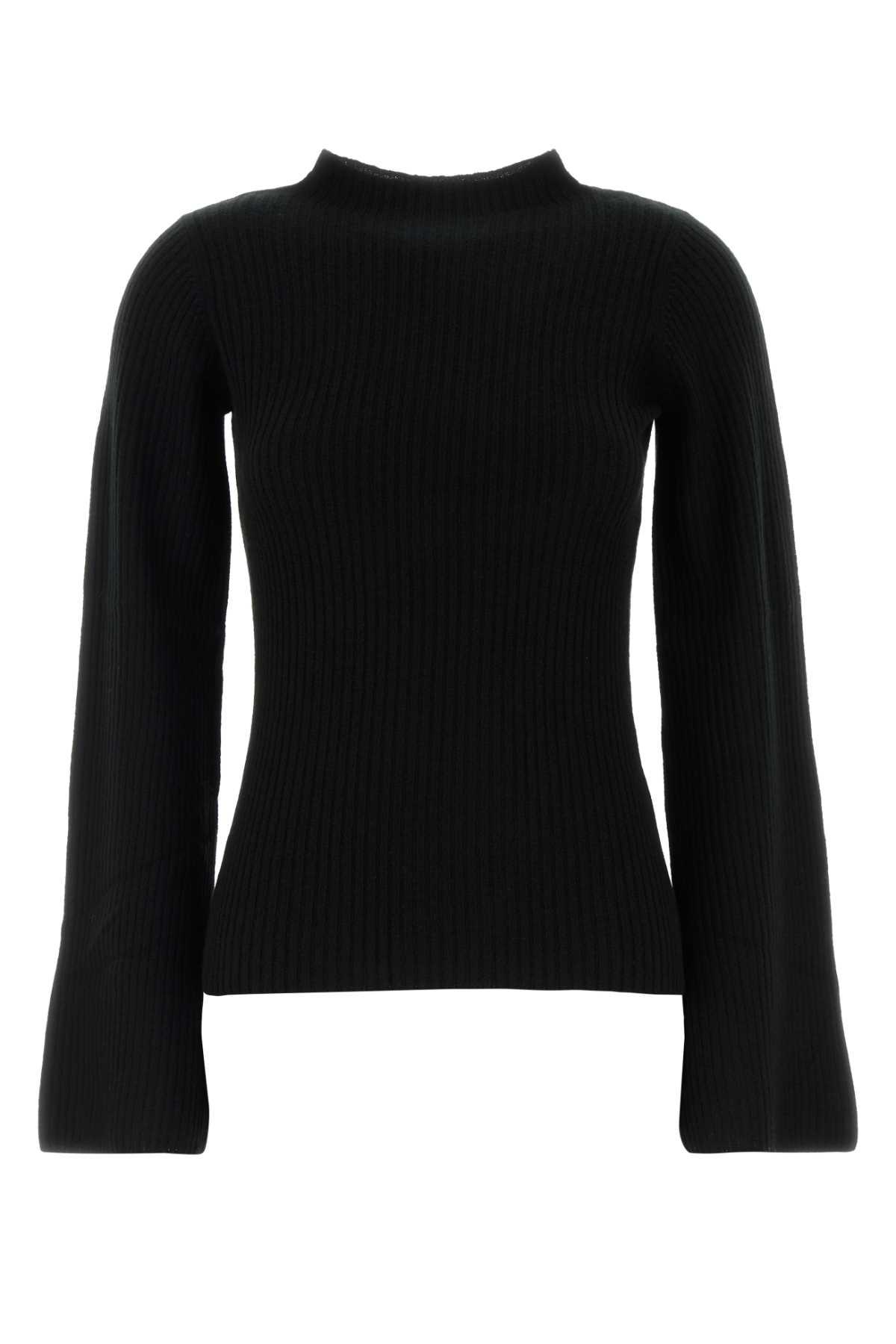 le kasha black cashmere utah sweater