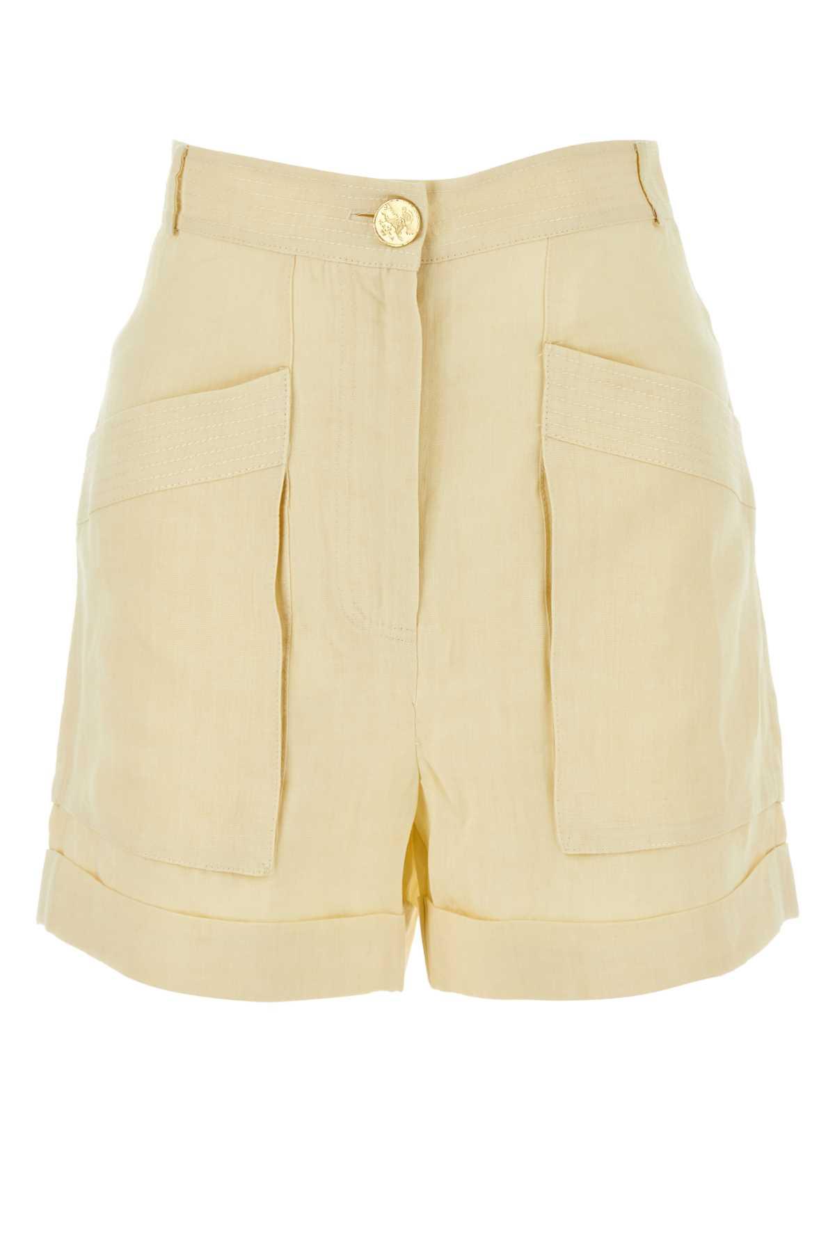 le kasha ivory linen ashraf shorts