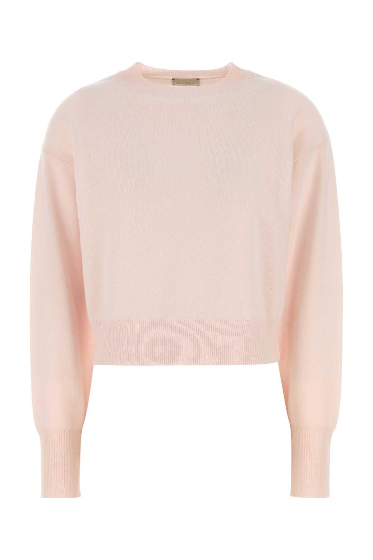 le kasha pastel pink cashmere menorca sweater