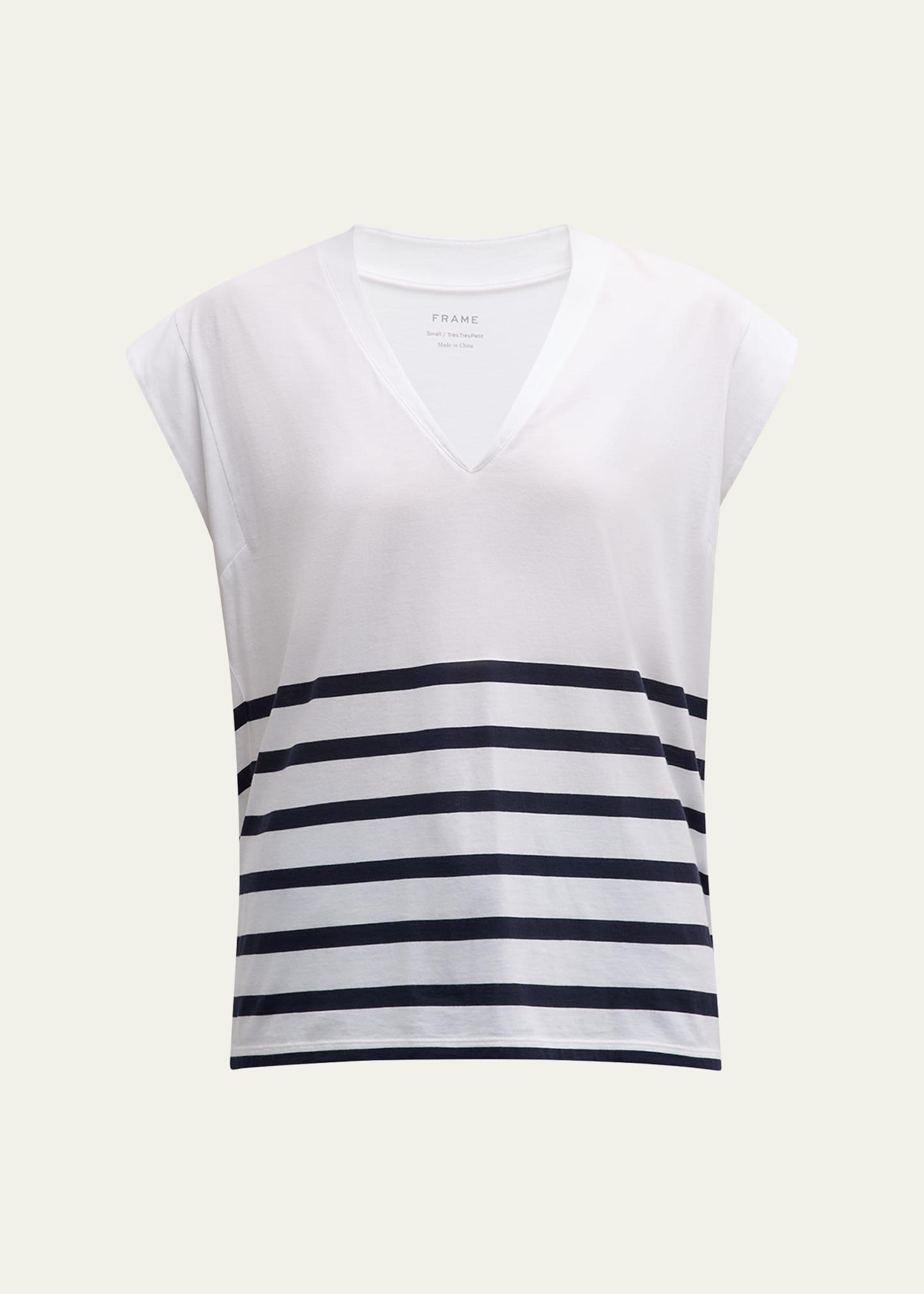 le mid rise v-neck tee