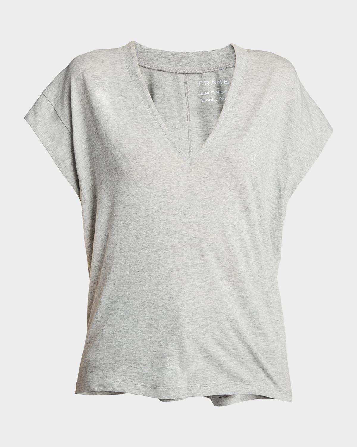 le mid rise v-neck tee