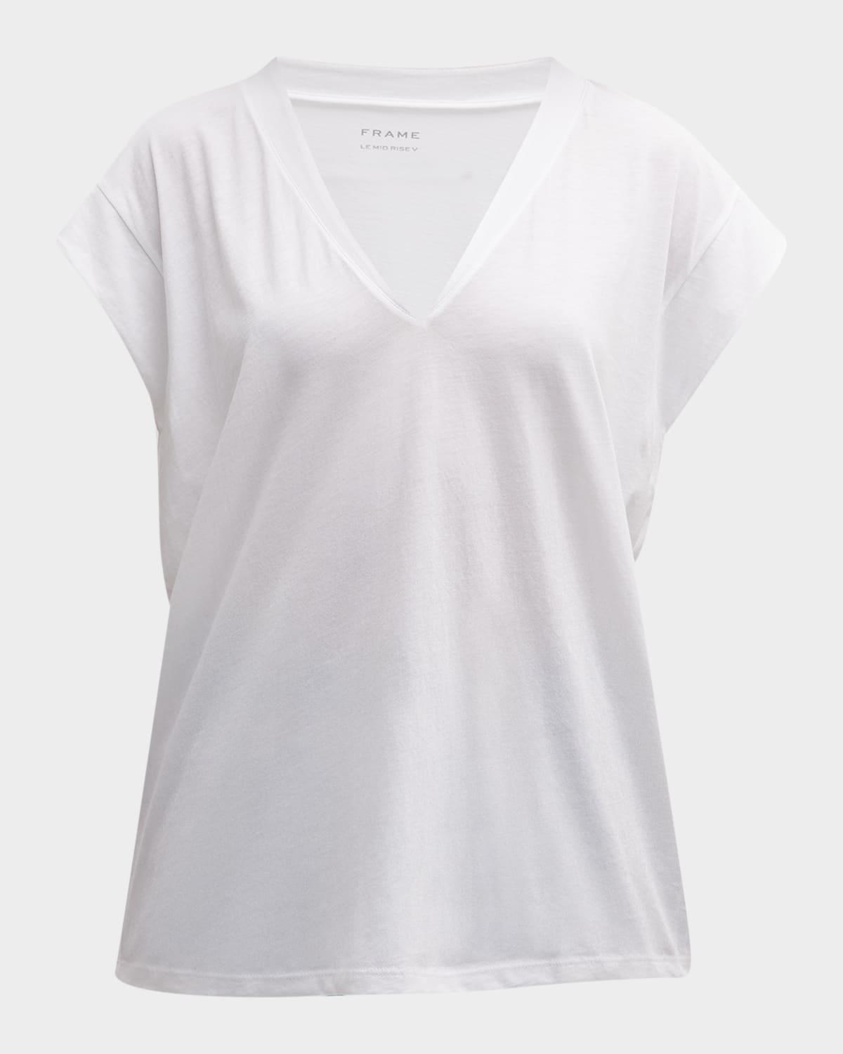 le mid rise v-neck tee